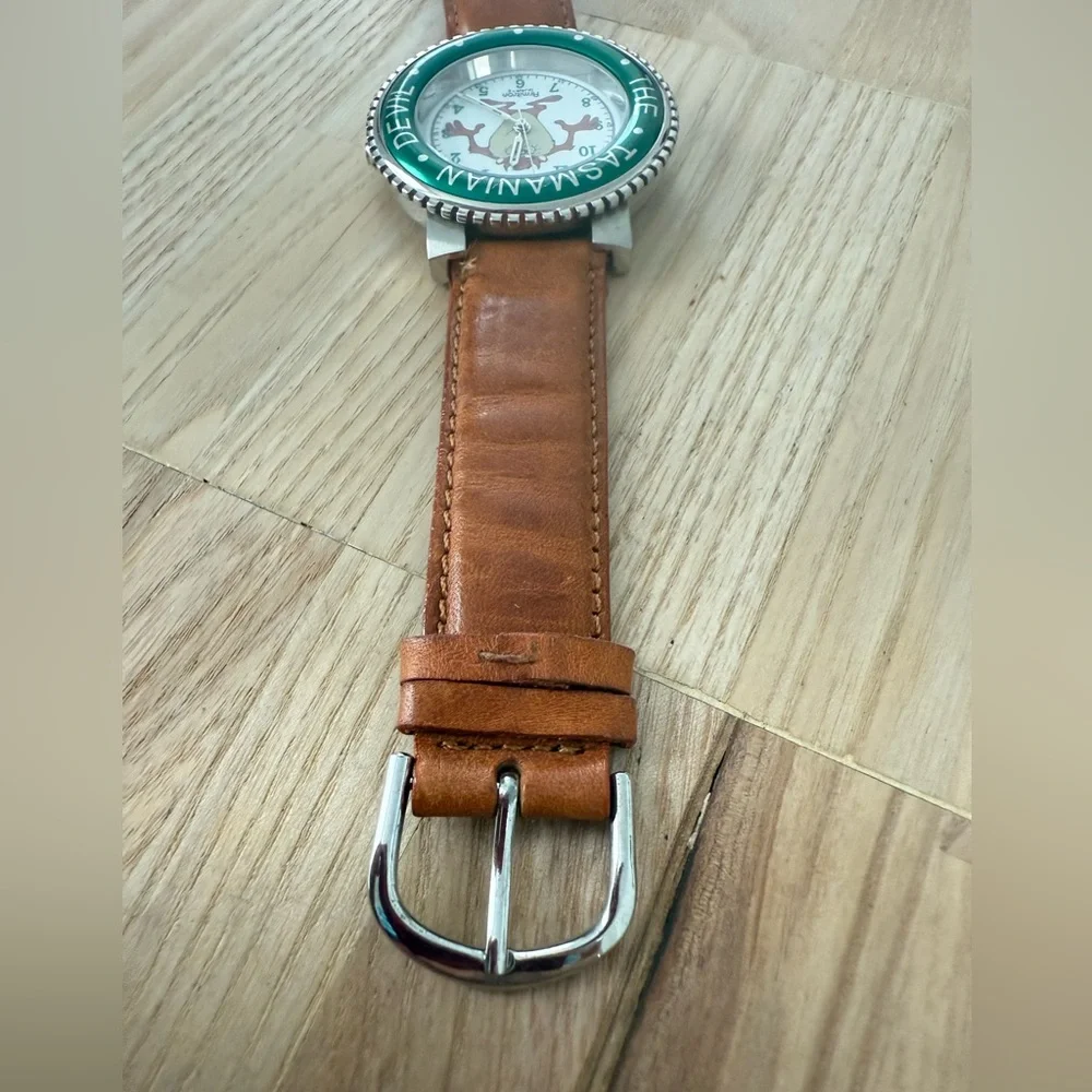 Vintage Armitron Warner bros looney tunes Taz Tasmanian devil watch NEW BATTERY